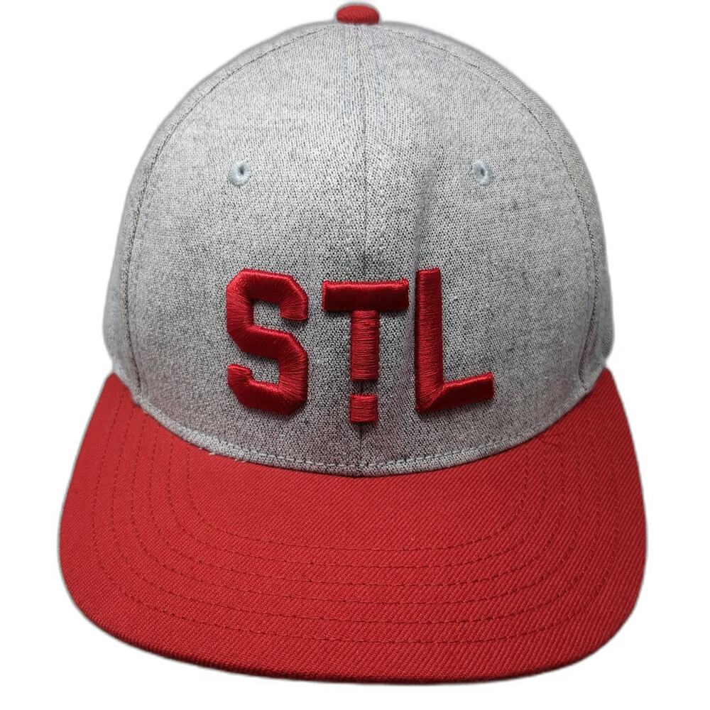 American Needle MLB St. Louis Cardinals Snapback Hat Gray Red One Size STL Cap